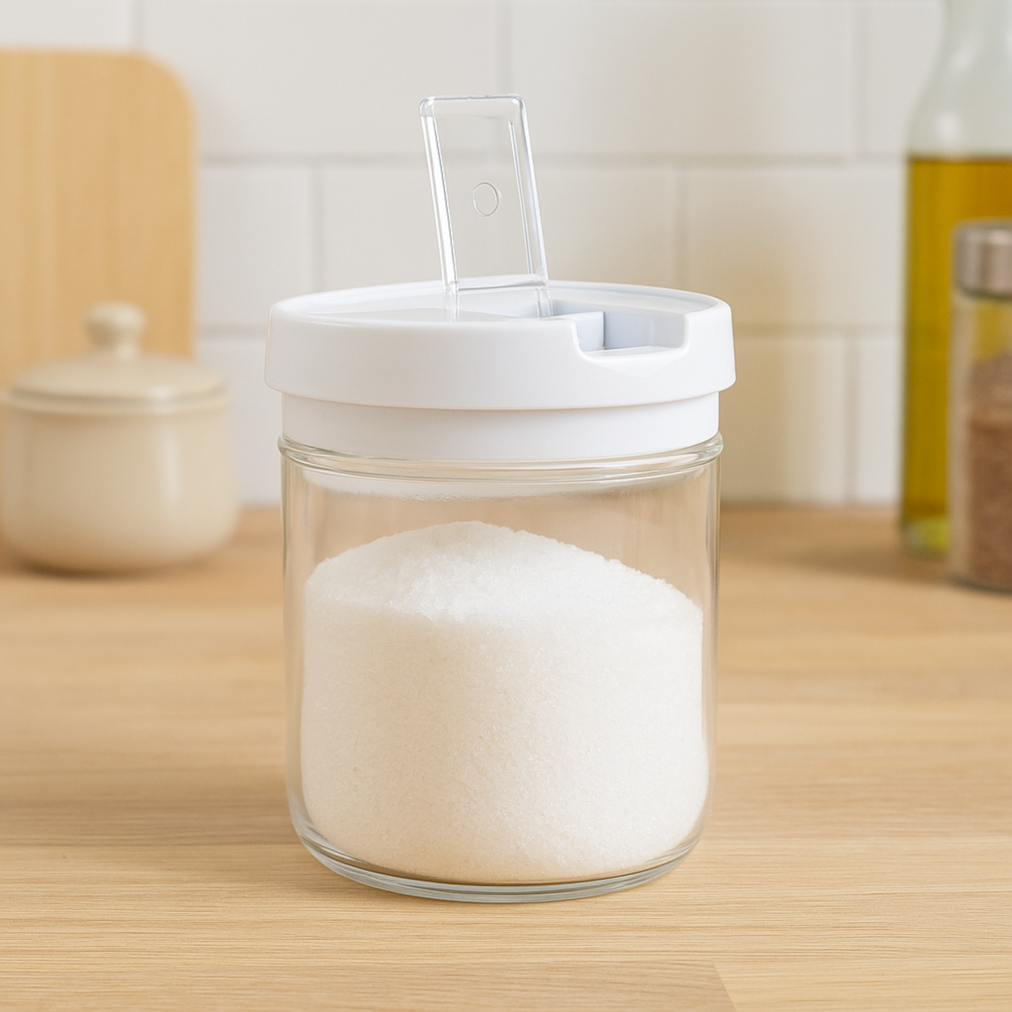 Bocal doseur hermétique avec couvercle à clapet – 500 ml