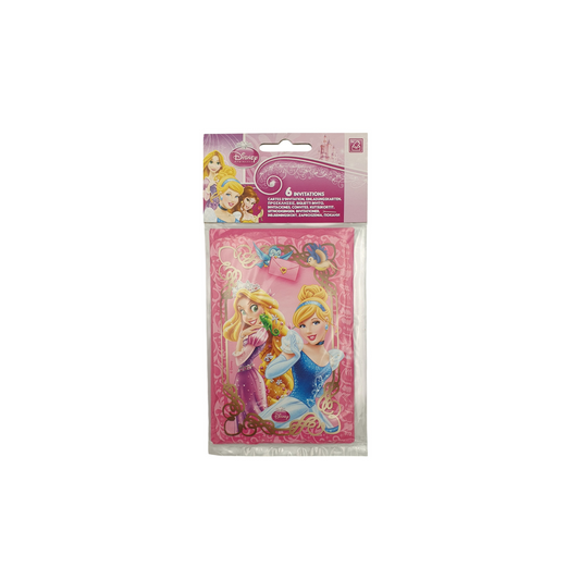 Cartes d’invitation Disney Princess – Lot de 6