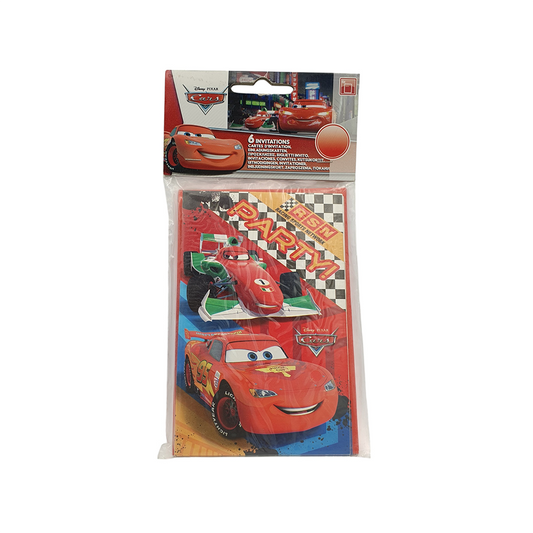 Cartes d’invitation “Cars” Pixar – Pack de 6