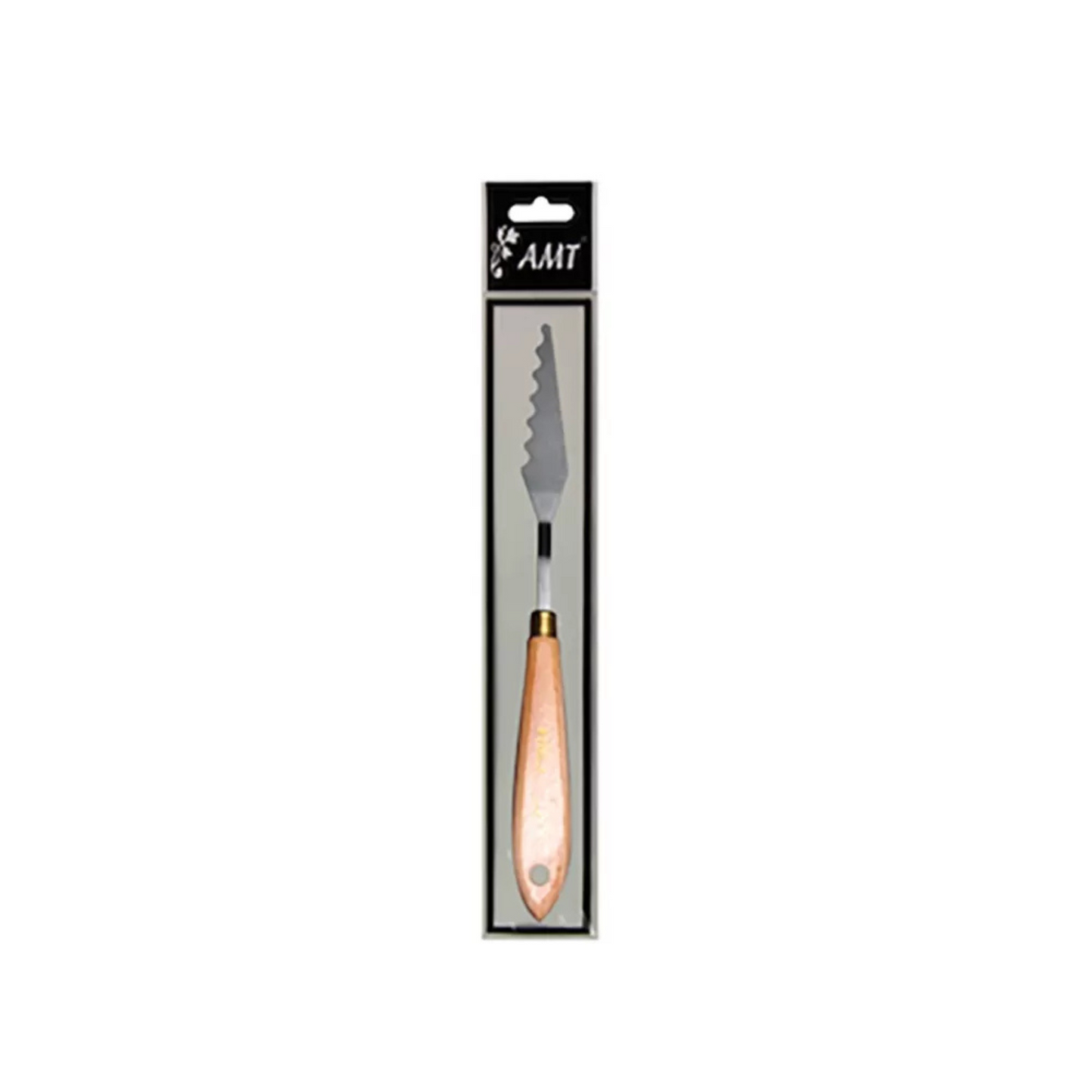 Couteau à peindre dentelé manche bois