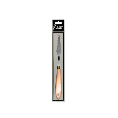 Couteau à peindre dentelé manche bois