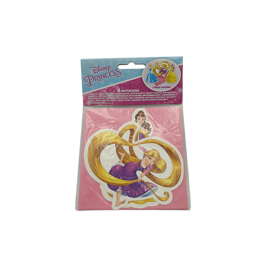 Lot de 6 invitations “Disney Princess”