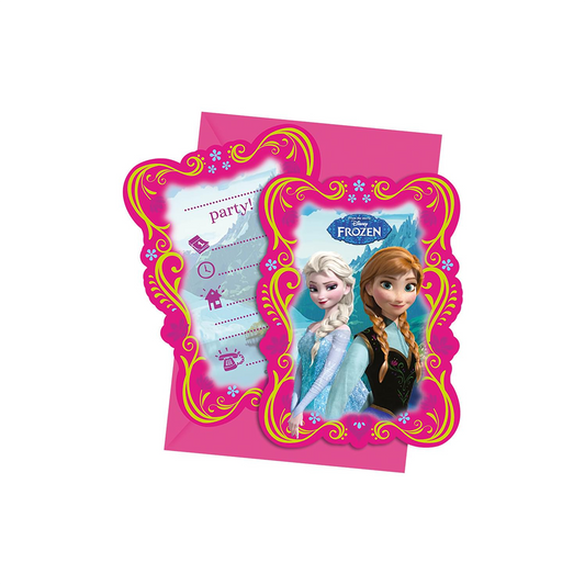 Cartes d’invitation Disney Frozen – Lot de 6