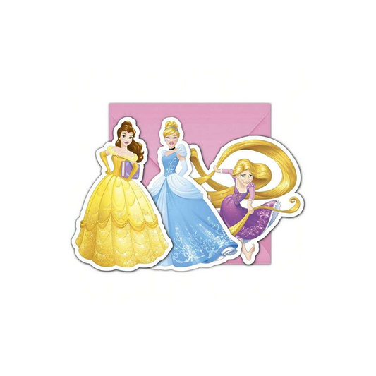Lot de 6 invitations “Disney Princess”