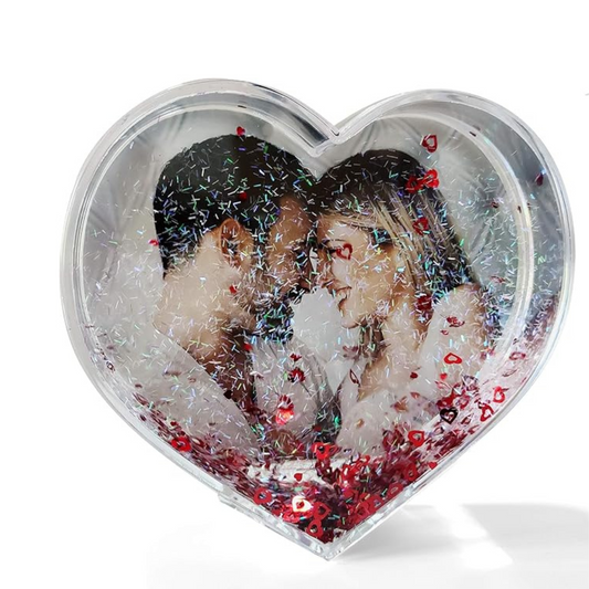 Cadre photo personnalisée en forme de coeur