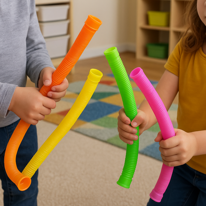 Tubes pop sensoriels colorés