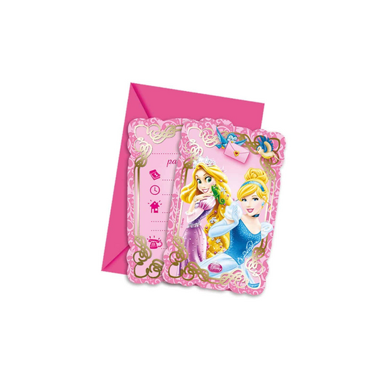 Cartes d’invitation Disney Princess – Lot de 6