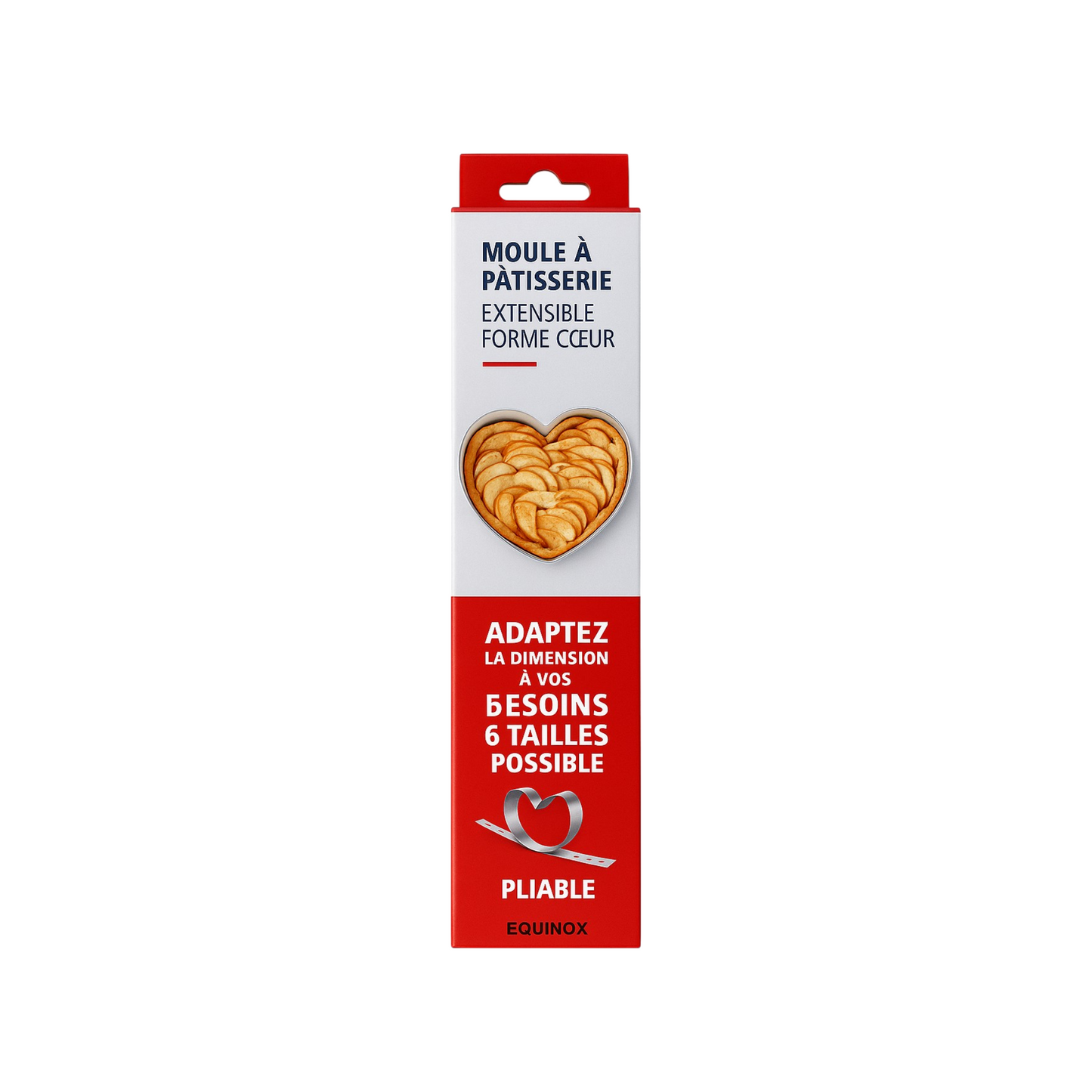 Moule à pâtisserie extensible en forme de cœur