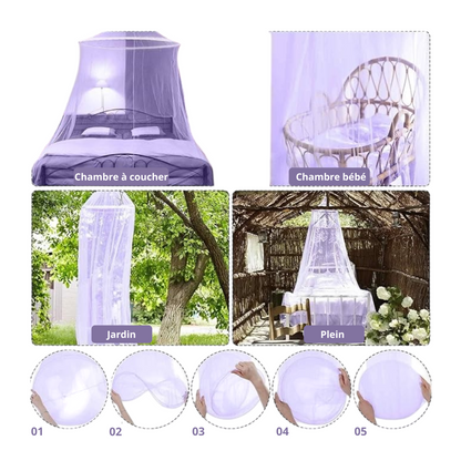 Moustiquaire de Lit Dôme – Violette